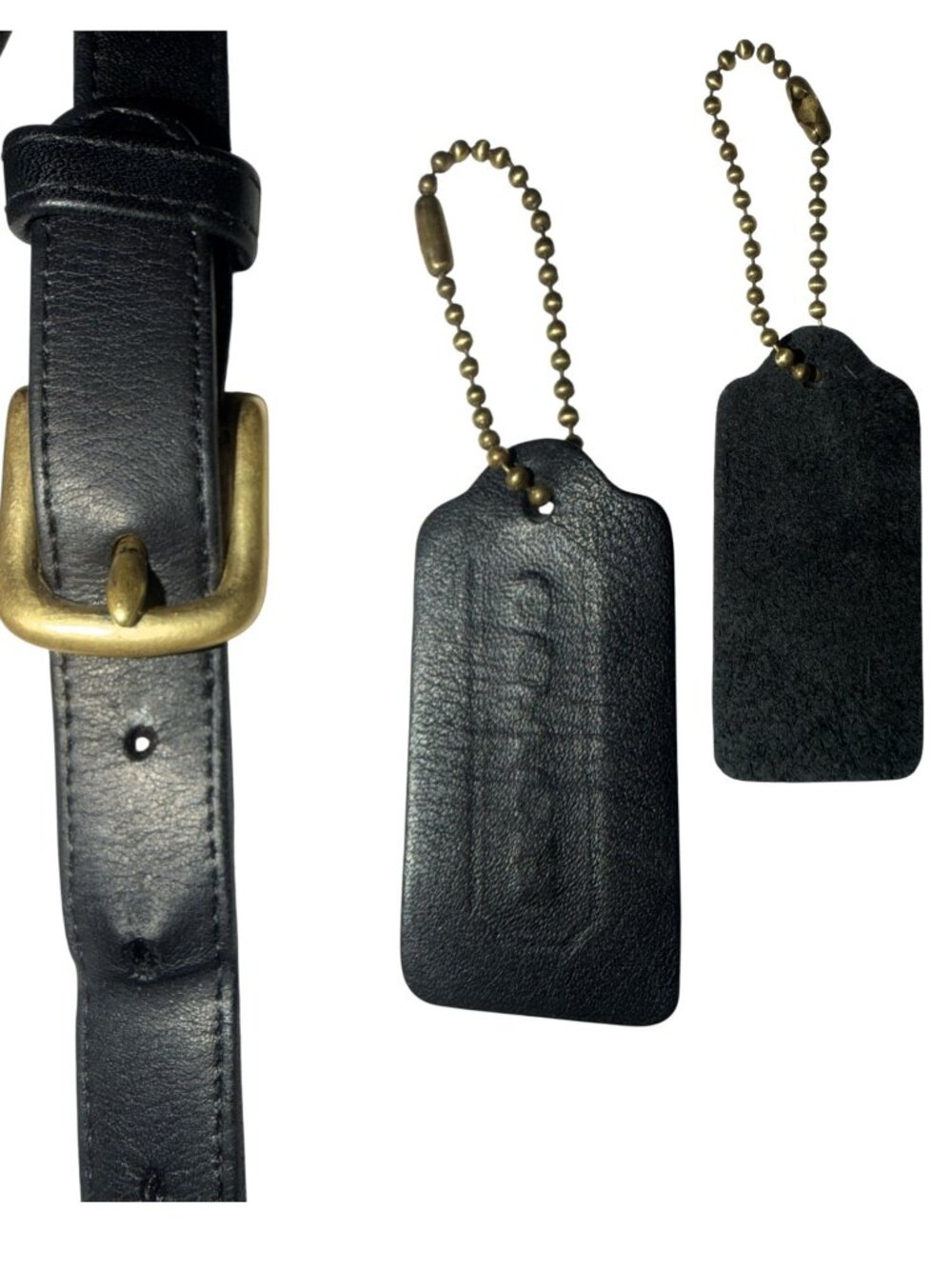 VTG Coach Camera Bag 9760 Black Leather Brass Crossbody Mid-80s NYC + Hang Tag - Picture 9 of 9